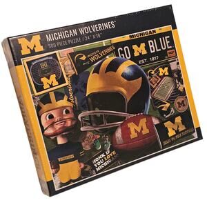 YouTheFan Michigan Wolverines Retro Series 500-Piece Puzzle, New